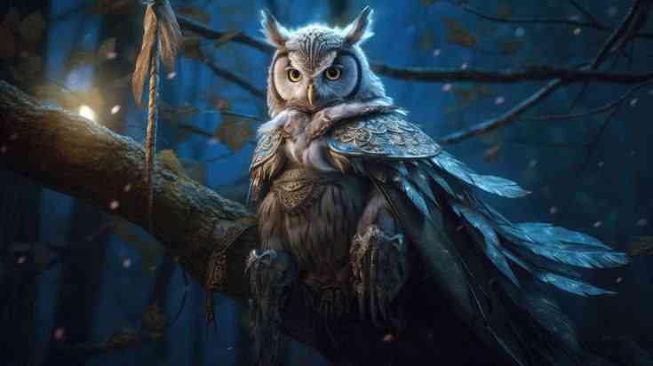 Wise Owl - Aesthetic Desktop Wallpaper - MirrorLog